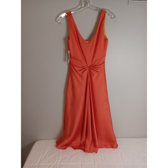 New Cachet Orange Dress Formal Fit And Flair Sz 4 - Picture 3 of 5